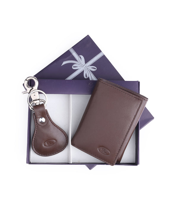 MEN WALLET WITH KEY RING (BROWN) 502357