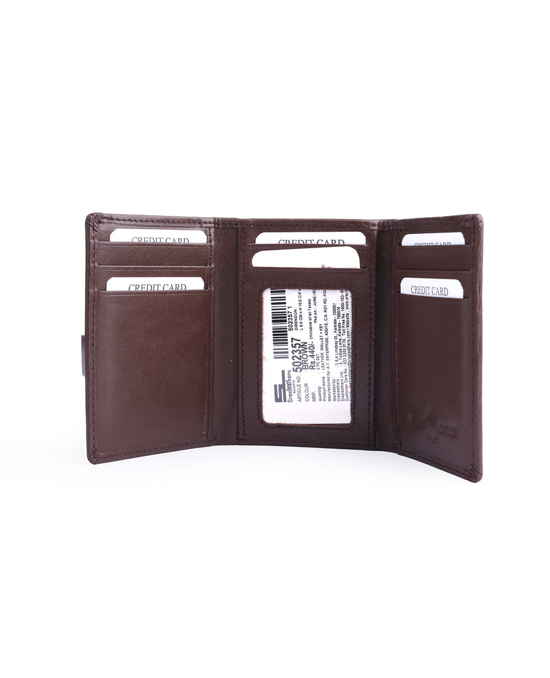 MEN WALLET WITH KEY RING (BROWN) 502357