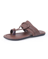 Men's brown chappals 506131