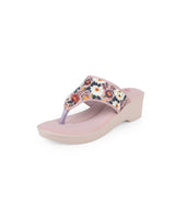 ladies heel peach chappals 506275