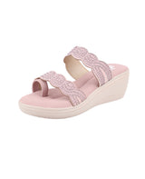 ladies heel peach chappals 506277