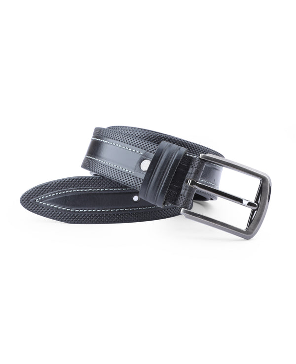 MEN LEATHER BELT (BLACK) 513812