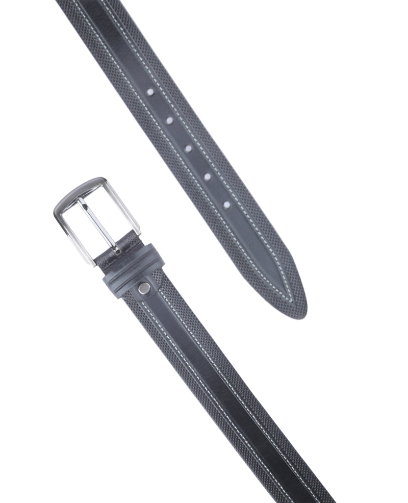 MEN LEATHER BELT (BLACK) 513812