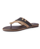 ladies flat brown chappals  60392