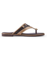 ladies flat brown chappals  60392