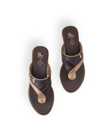 ladies flat brown chappals  60392