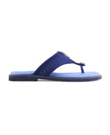 ladies flat blue chappals 60394