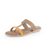 Ladies multi color flat chappals 62219
