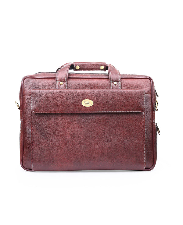 LEATHER PORTFOLIO BAG(BROWN) 63018
