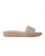 Ladies flat chappals beige 63115