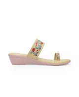 ladies heel green chappals  63620