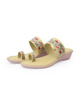 ladies heel green chappals  63620