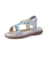 Ladies heel gray sandals 63622