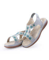 Ladies heel gray sandals 63622