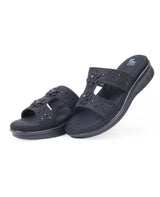 Ladies heel black chappals 105852
