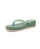 Ladies Heel green chappals 66598