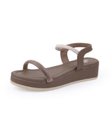 Ladies Heel Brown sandals 66599