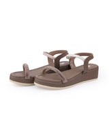 Ladies Heel Brown sandals 66599