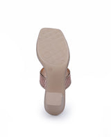 ladies heel fancy golden chappals 66640