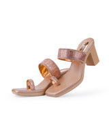 ladies heel fancy golden chappals 66640