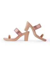 ladies heel fancy golden chappals 66640