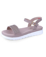 Ladies heel gray sandals 67946