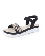Ladies heel black sandals 67947