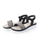 Ladies heel black sandals 67947