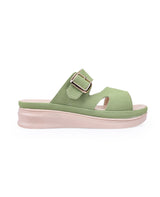 Ladies Heel Green Chappals 67951
