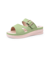 Ladies Heel Green Chappals 67951