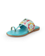 LADIES SEA GREEN PARTYWEAR CHAPPAL 208703