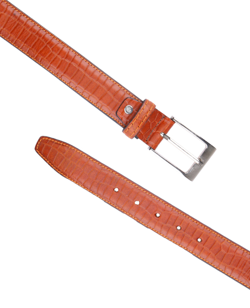 MEN LEATHER BELT TAN 108721