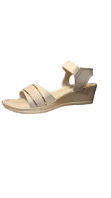 Ladies heel beige sandals  28006
