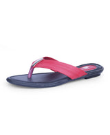 ladies flat cherry color chappals 17021