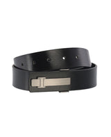Men's leather black belt (Assorted Buckles) 13879