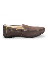 Men's Leather loafer brown Shoes  00898