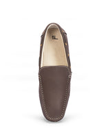 Men's Leather loafer brown Shoes  00898