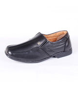 Men's leather black shoes 02067