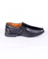 Men's leather black shoes 02067