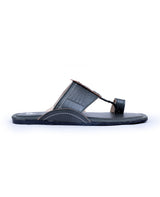 men's kolhapuri dark green chappals 03011