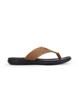 Men's Leather brown Chappals 06370
