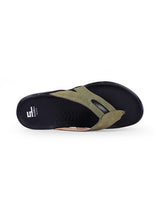 Men's Leather Green Chappals 06393