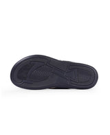 Men's Leather black chappal's 06394