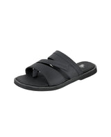 Men's black chappals 06612