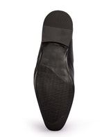 Men's leather black shoes 09440