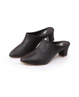 Ladies dark brown mules 09850