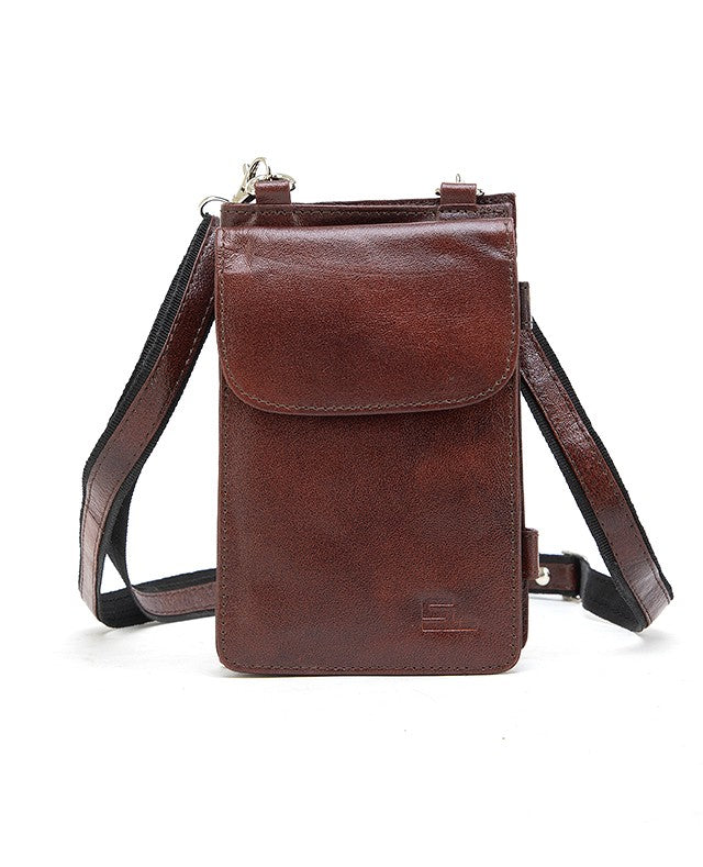 Leather Sling Bag 19717 (Brown)