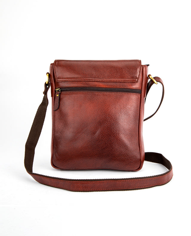 Messenger Bag (Brown) 101708 – Sreeleathers Ltd