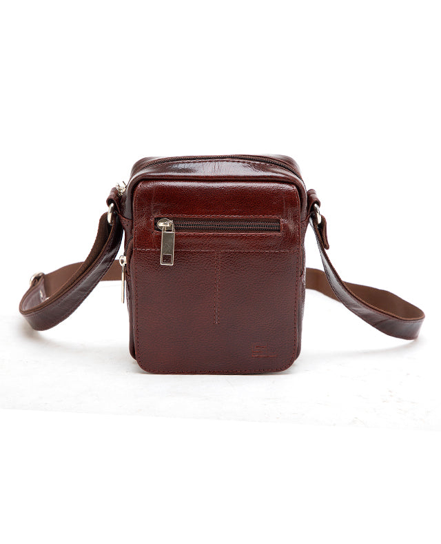 101712 Leather Passport Bag (BROWN)