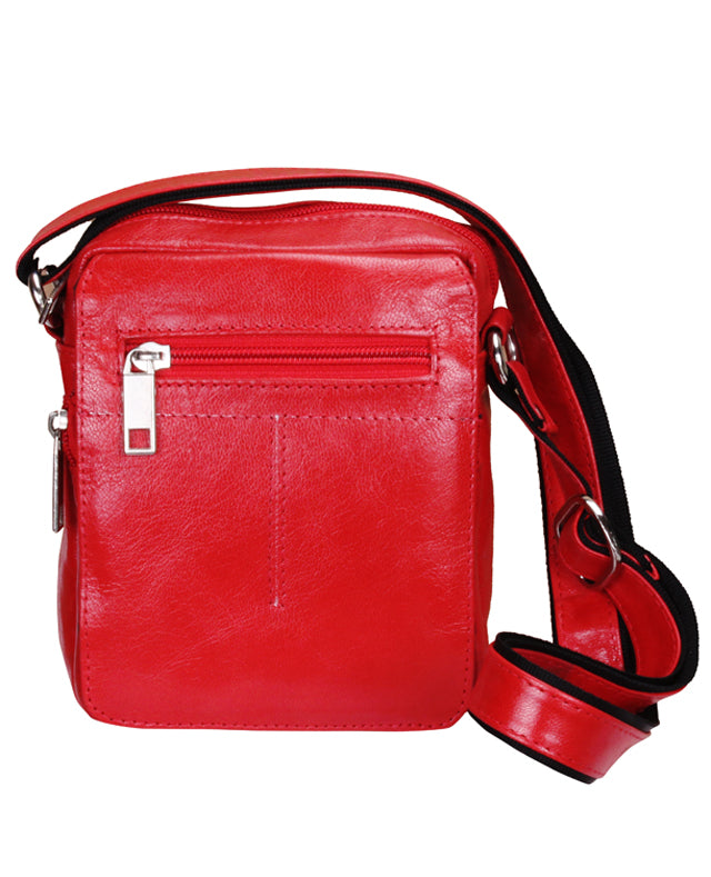 101712 Leather Passport Bag (RED)